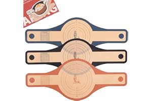 Folksy Super Kitchen 2 Sizes 9.4 & 8.3 inch Silicone Bread Sling for Dutch Oven 3 Pcs,Wider Non-Stick Silicone Bread Baking M