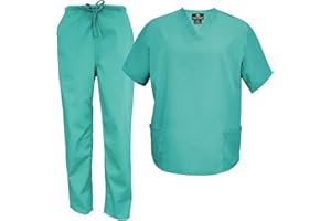 NATURAL UNIFORMS M&M Scrubs Men's Scrub Set Medical Scrub Tops and Pants