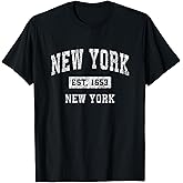 New York New York NY Vintage Established Sports Design T-Shirt