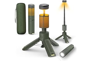 M KARMATER Telescopic Camping Light - 10500mAh Rechargeable Camping Lantern with Storage Bag, Dimmable Magnetic Tent Lamp, Waterproof Camping Lights Outdoor Emergency Lights for Home Power Outage, Hiking -Green