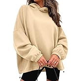 KIRUNDO Hoodies For Women 2025 Fall Fashion Hooded Oversized Sweatshirt Long Sleeve Fleece Pullover Trendy Winter Clothes