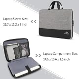 MATEIN 15.6 Inch Laptop Bag TSA Case Water Resistant with Pockets Grey view 5