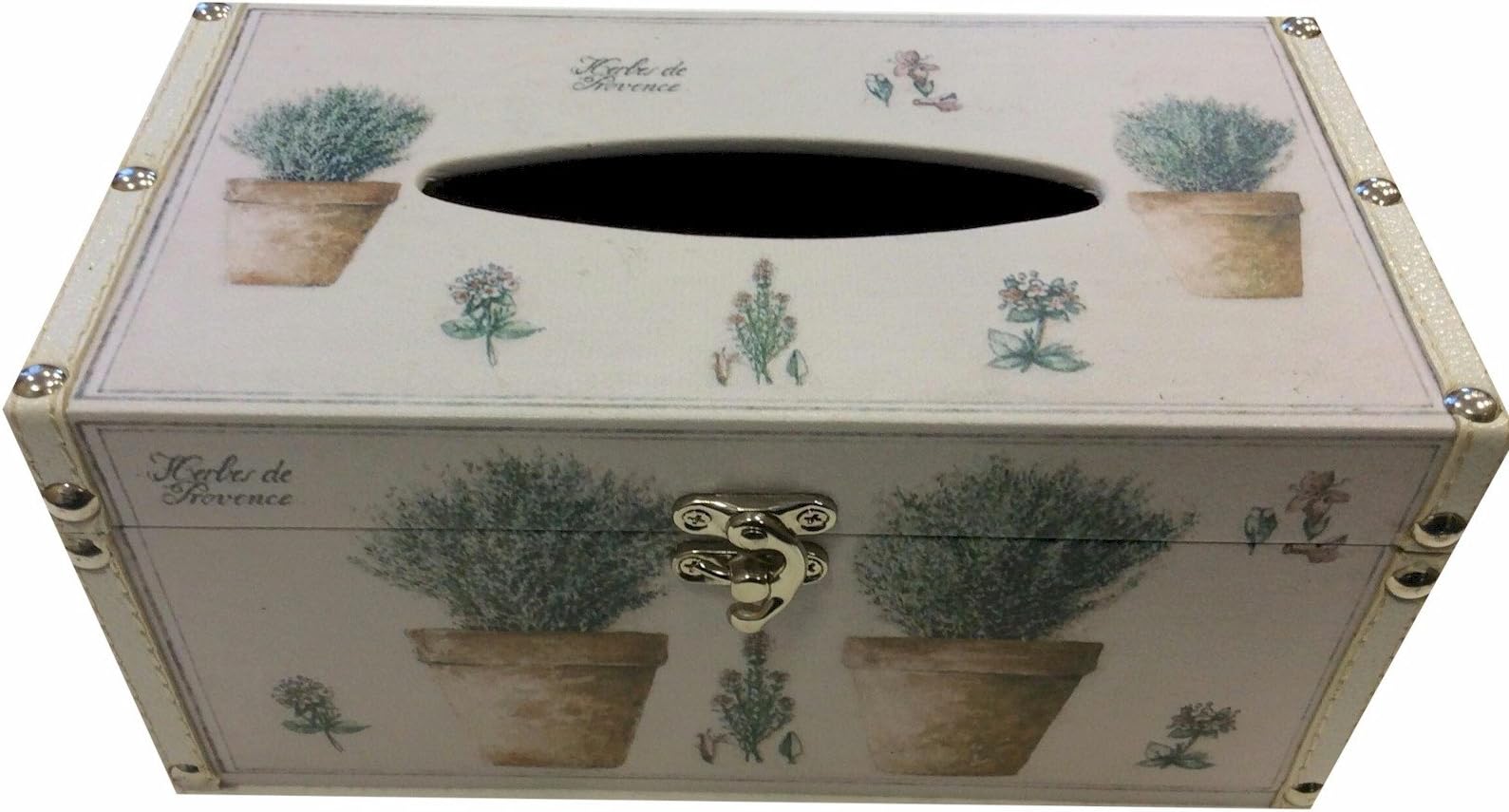 Herbes de Provence Wooden Tissue Box