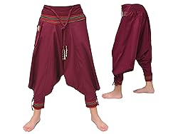 Siamrose Samurai Harem Pants Men Women Yoga Ninja