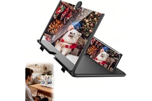 BSSYMAY Screen Magnifier for Cell Phone 2026 New Version, Foldable 3D HD Magnifier Pull-Out for Phone Magnifying 10-12inch Screen Amplifier Smart Mobile Phones Movies (Black, 10 inch HD)