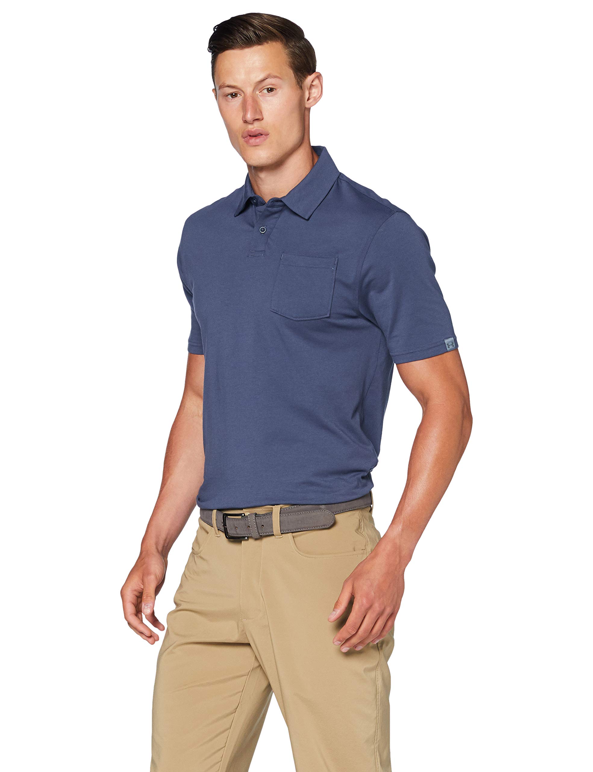 Under Armour Charged Cotton Scramble Polo, Polo Tee, Polo T Shirt with Left Chest Pocket and 2-Button Placket Men