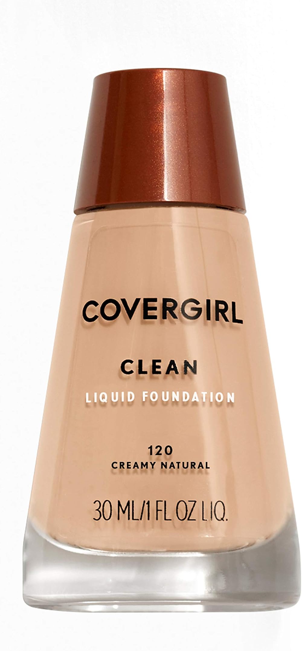 COVERGIRL Clean Makeup Foundation Creamy Natural 120, 1 oz Water-Based