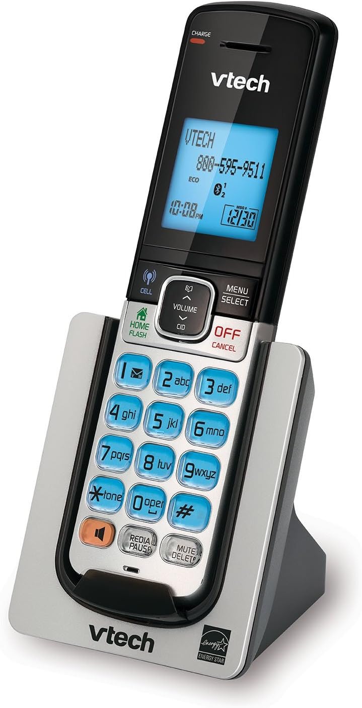 VTech DS6621-2 DECT 6.0 Expandable Cordless Phone with Bluetooth Connect to Cell and Answering System, Silver/Black with 2 Handsets : Electronics