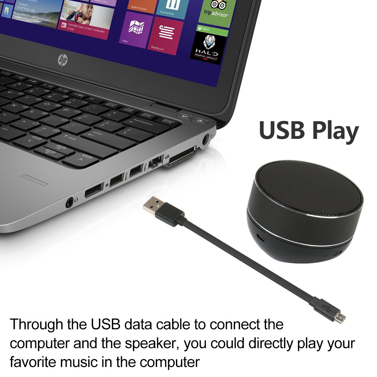 Bluetooth Speaker,QCY Mini Portable Speaker with Bluetooth/USB/TF Card Mode with Call Answer End Function Loudspeaker 10M Stereo Sound Subwoofer Glossy Aluminium Alloy Wireless Speaker (Black)