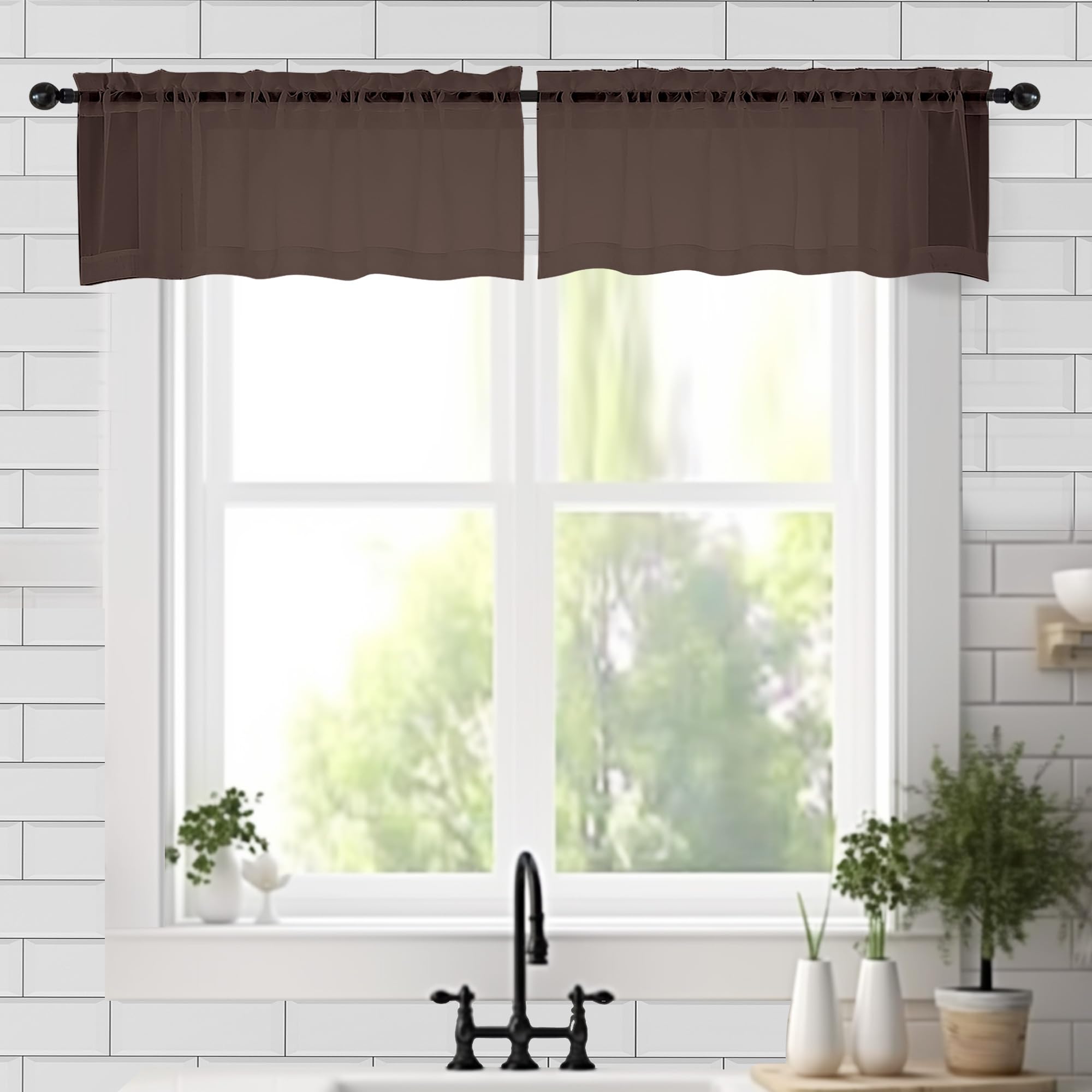 Chyhomenyc Sheer Valances for Windows 2