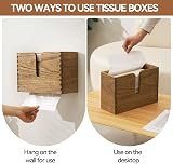 KIRIGEN Wood Wall Mounted Paper Towel Dispenser Dark Brown Kitchen Bath view 6