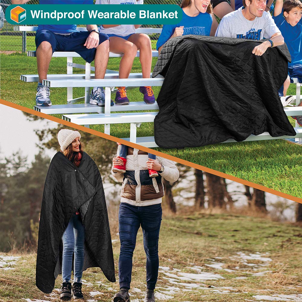 Mua SUN CUBE Waterproof Outdoor Blanket, Sherpa Picnic Blanket for