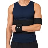 SPRING SEAON Shoulder Immobilizer Arm Sling, Left or Right Arm Brace | Breathable Perforated Fabric, No Neck Strap, 4 Anti-Slip Strips, Extended Arm and Wrist Straps, Left or Right Fit