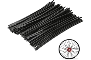72Pcs Universal Spoke Skins Cover - Ovelur Wheel Spoke Wraps Skins Pipe Trim Decoration Protector For Motorcycle Dirt Bike Yamaha Harley Suzuki(Black)