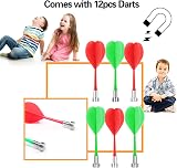 Mistep Magnetic Dart Board 15 Inch Two Sided Darts Set with 12 Darts view 2