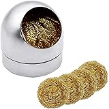 Soldering Tip Cleaner Solder Tip Cleaning Wire and Holder Soft Coiled Brass Tip Cleaner Kit with 5 PCS Solder Tip Cleaning Wi