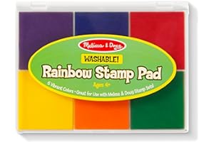 Melissa & Doug Rainbow Stamp Pad - 6 Washable Inks
