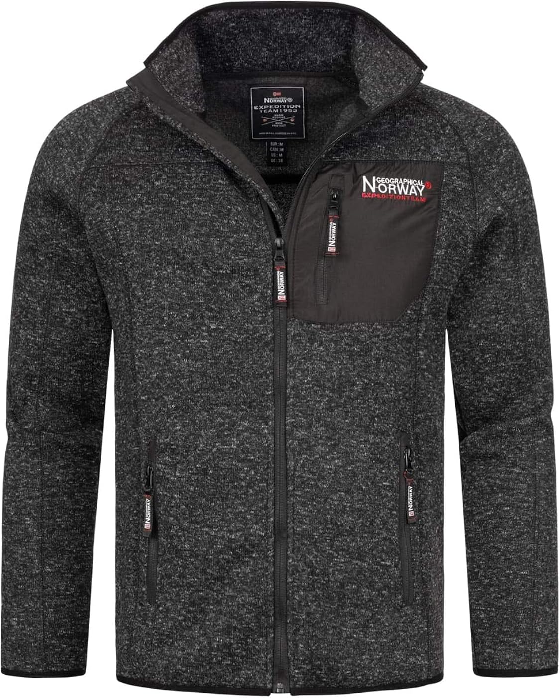 Geographical Norway Men's fleece jacket zip sweater chest zip pocket