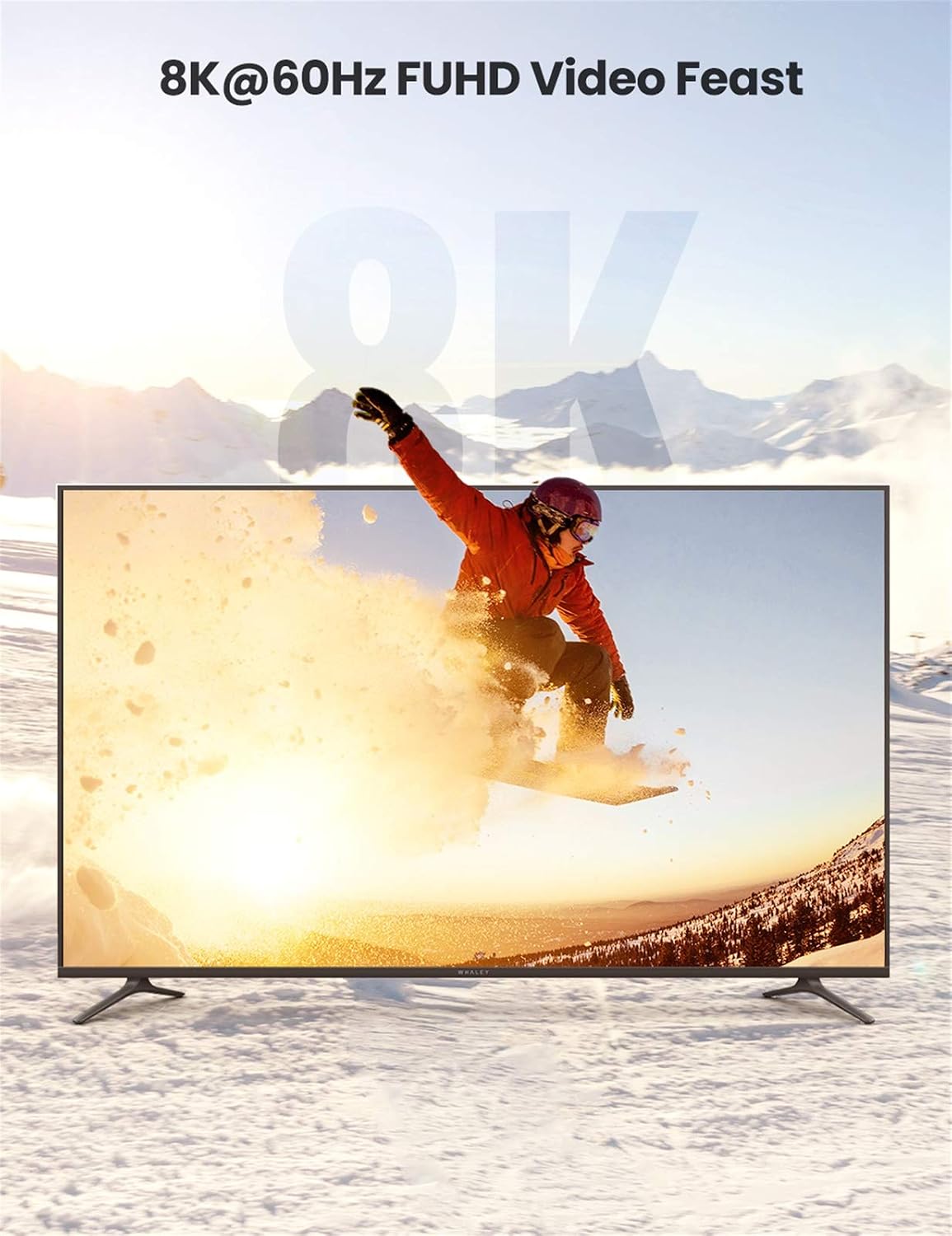 UGREEN 8K HDMI 2.1 Cable 8K@60Hz 4K@120Hz 48Gbps Ultra High Speed UHD HDR eARC Dolby Atmos HDCP 2.2 HDMI Lead Compatible with PS5 PS4 Xbox One TV Switch DVD Monitor Soundbar(2M) - Image 3