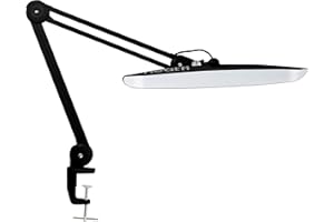 Neatfi XL 2,200 Lumens LED Task Lamp, 20W, 182 Pcs SMD LED, Dimmable, 4 Level Brightness, 3 Light Modes, Desk Light for Home, Office, Workbench (CCT, Black)