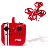 FAO Schwarz Stealth Stunt Mini Drone, Kids Beginner RC Quadcopter Plane | Easy to Fly Small Indoor Drone, Flips &amp; Spins, Auto Takeoff/Landing, Gyro Stabilization, LED Lights, Remote Control Aircraft
