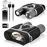 4K Night Vision Goggles 32MP Full-Color Night Vision Binoculars for Adults with 4000mAh High Capacity, 16XZOOM 32GB Card, 3" Screen and 300M Viewing Range for Camping Hunting & Security(Gunmetal Gray)