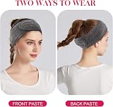 KinHwa 3 Pack Spa Facial Headband Adjustable Microfiber Women Makeup Headband view 6