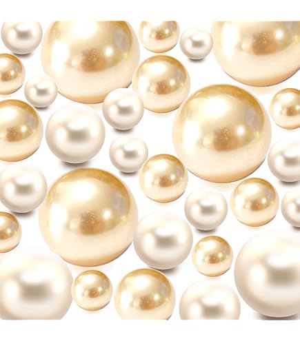 Bungalow Daisy Floating Coral Peach Vase Filler Pearls – No Hole, Loose Plastic Pearls For Centerpieces, Decor