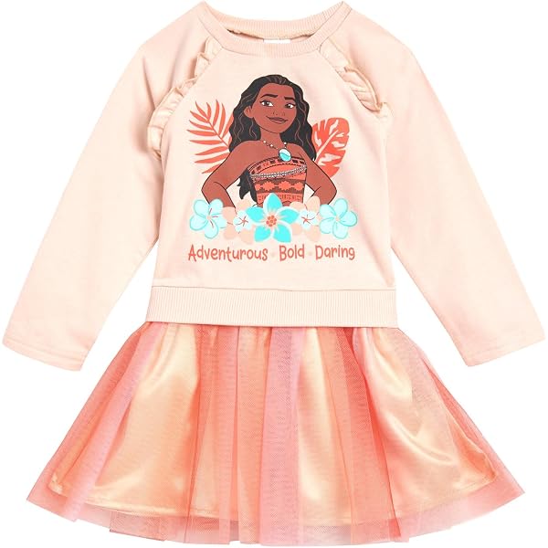 Amazon.com: Disney Princess Girls Sweater Dress | Kids Sweatshirt with  Sparkly Tulle Skirt in Pink | Film Movie Merchandise Gift Children :  Clothing, Shoes & Jewelry