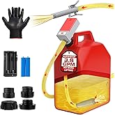 2026-Fuel Transfer Pump - 3.8 Gpm Battery Powered by Auto-Stop, 51-Inch Hose, 4 Adapters for Natural Gas, Petroleum, Portable Electric Siphon Pump for Trucks, RV & Boats