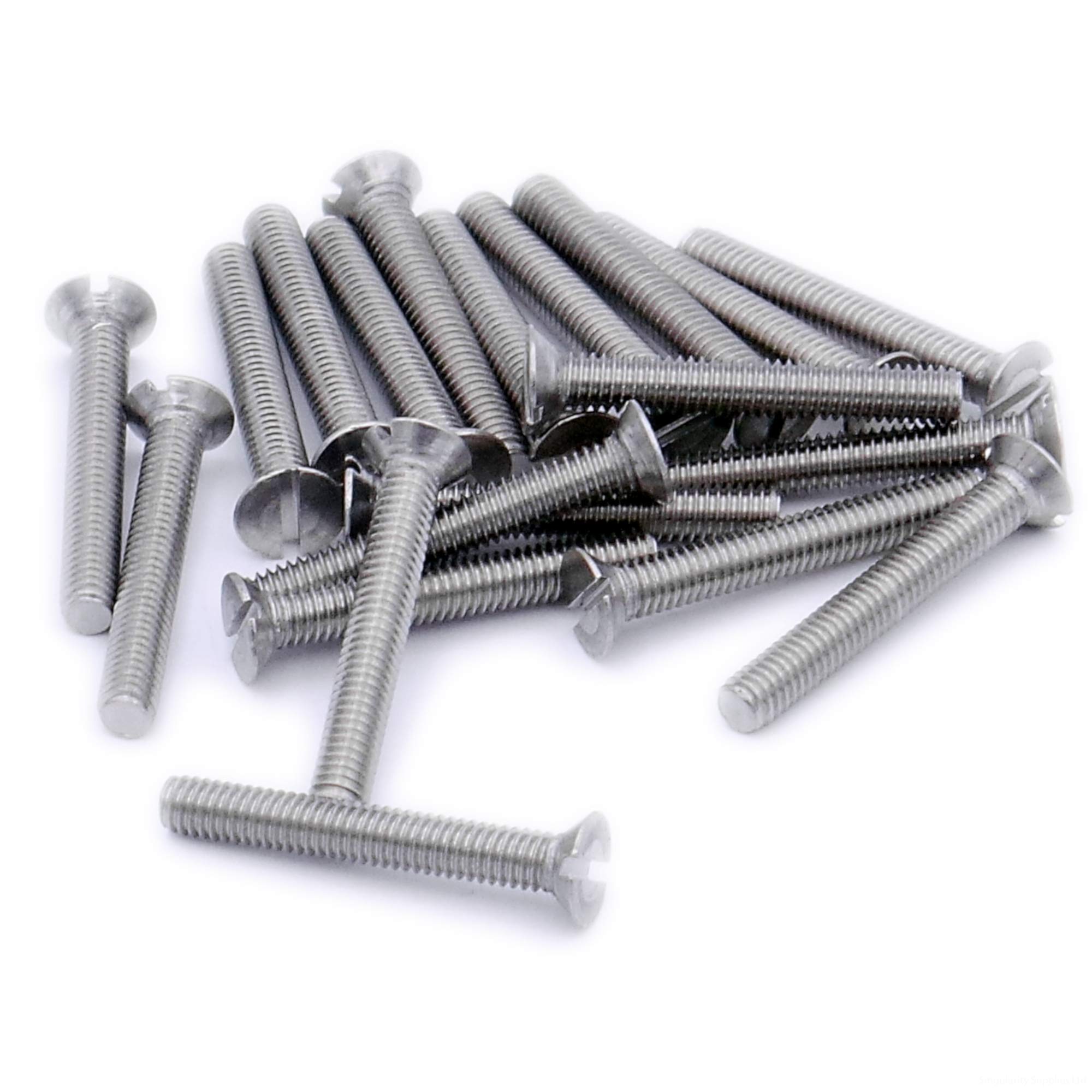 M2 (2mm x 14mm) Slot Countersunk Machine Screw (Bolt) - Stainless Steel (A2) (Pack of 20)