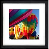 Luxdart 12x12 Frames Display 8x8 Photos with Mat or 12 x 12 Pictures without Mat Black Wooden Picture Wall Art for Wall Mounting(1 Pack)