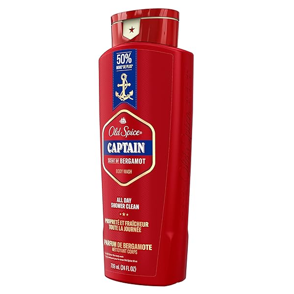 OLD SPICE CAPTAIN MEN’S BODY WASH, SANDALWOOD SCENT, 24 OZ
