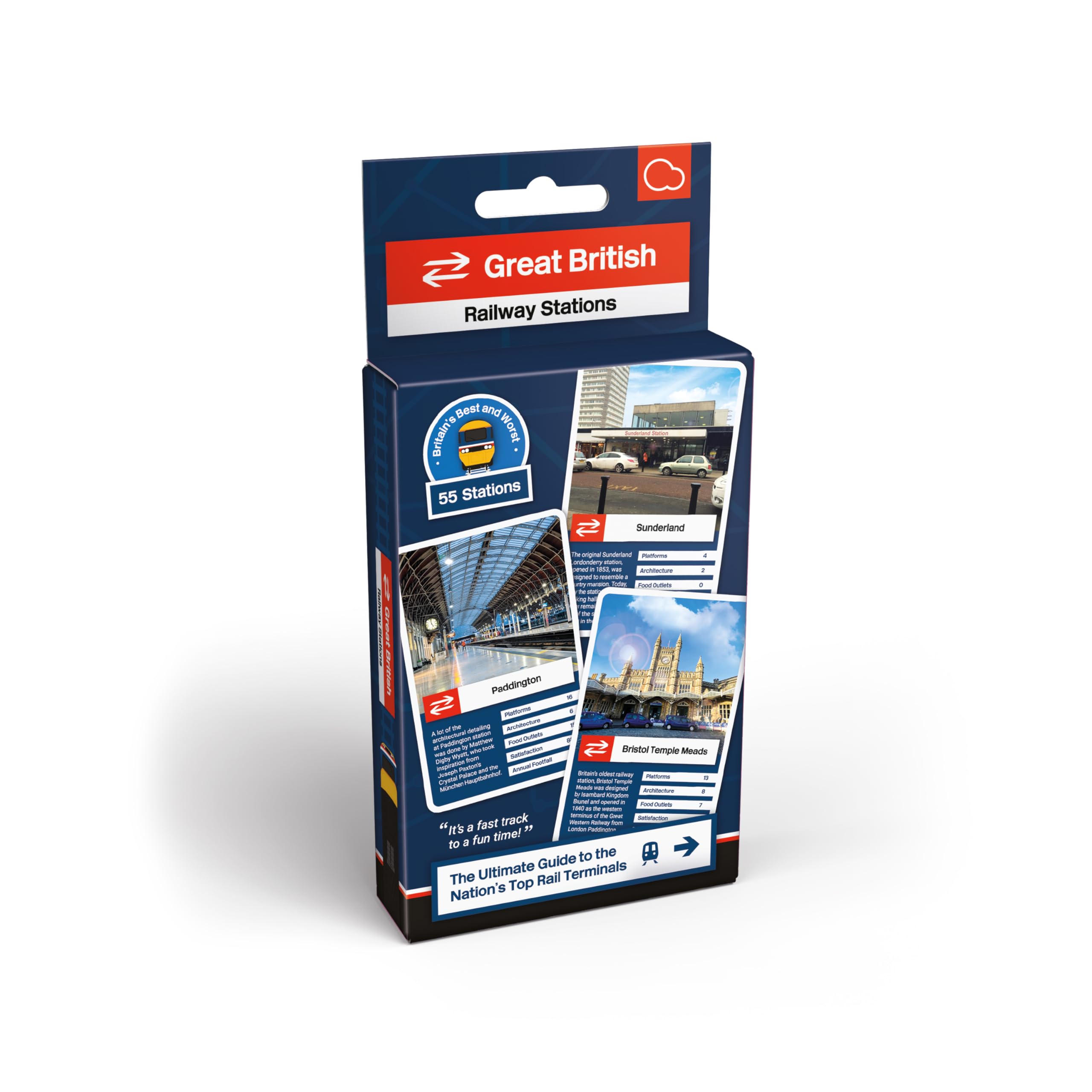 Bubblegum Stuff - Great British Railway Stations - Travel Card-Stealing Game - Features Britain’s Best & Worst Stations - Stocking-Filler Gift - 55 Game Cards — image 1