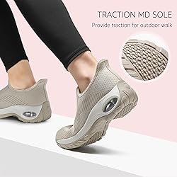 STQ Womens Slip On Sneakers Arch Support Tennis