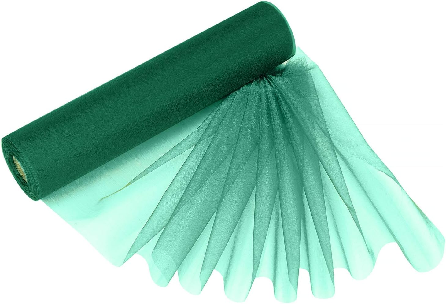 29cm x 25m Roll of Organza Sheer Fabric, Elegant Decorative Cloth for Wedding Chair Bows Table Runners, Party Favours