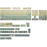 KiiBoom X Cosydiaries Rainy Froggy Day Keycap Set, 144 Keycaps, PBT Custom Keycaps for Mechanical Keyboard, Compatible with ANSI/ISO, 60%, 65%, 75%, TKL, Full-Sized Layout (MOA Profile)