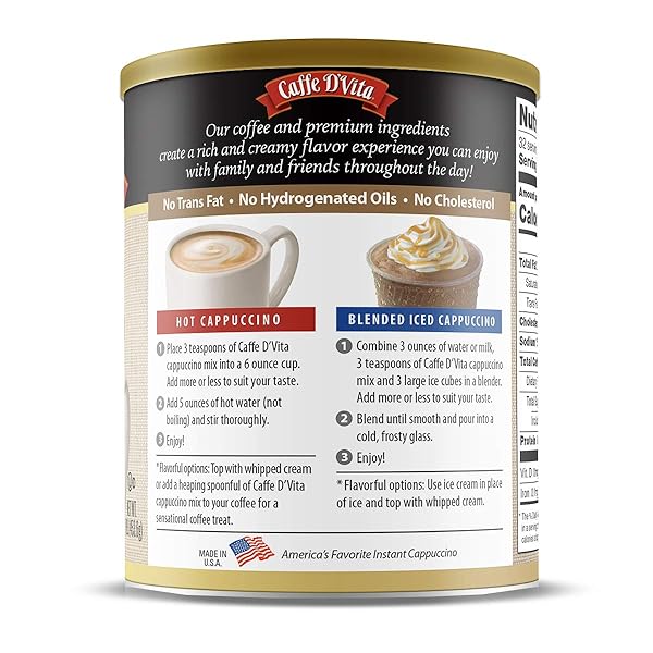 CAFFE D’VITA PUMPKIN SPICE CAPPUCCINO MIX – 1 LB CAN