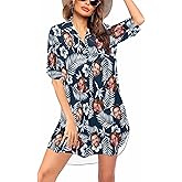 Custom Womens Swimsuit Cover Up Beach Bikini Swimwear V Neck Coverups Personalized Face Bathing Suit Dress Shirt Cover Ups