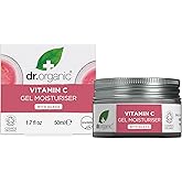 Dr. Organic Vitamin C Gel Moisturizer | Brightening and Moisturizing for Dehydrated Skin, Natural, Vegan, Cruelty-Free, Paraben & SLS Free, Certified Organic, 50 mL / 1.7 fl oz