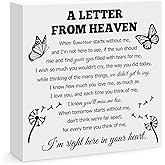 Bereavement Gift Wooden Block Sign Sympathy Memorial Gift for Loss of Mom Dad Grandma Grandpa Husband Wife Sister Brother Condolence Remembrance Table Decor Desk Decor Sign