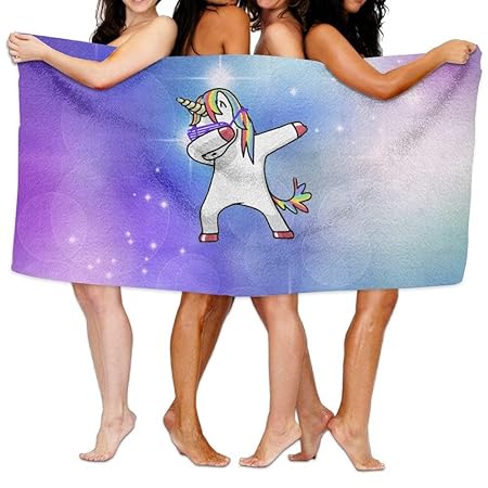 Sula Lit Unisexe Dancing Licorne Serviette De Plage Serviettes De Bain Pour Adolescents Filles Adultes Gant De Toilette Serviette De Voyage