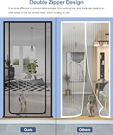 Rackbone Cat Screen Door 90x210 cm Reinforced Pet Proof Mesh Door Curtain view 3