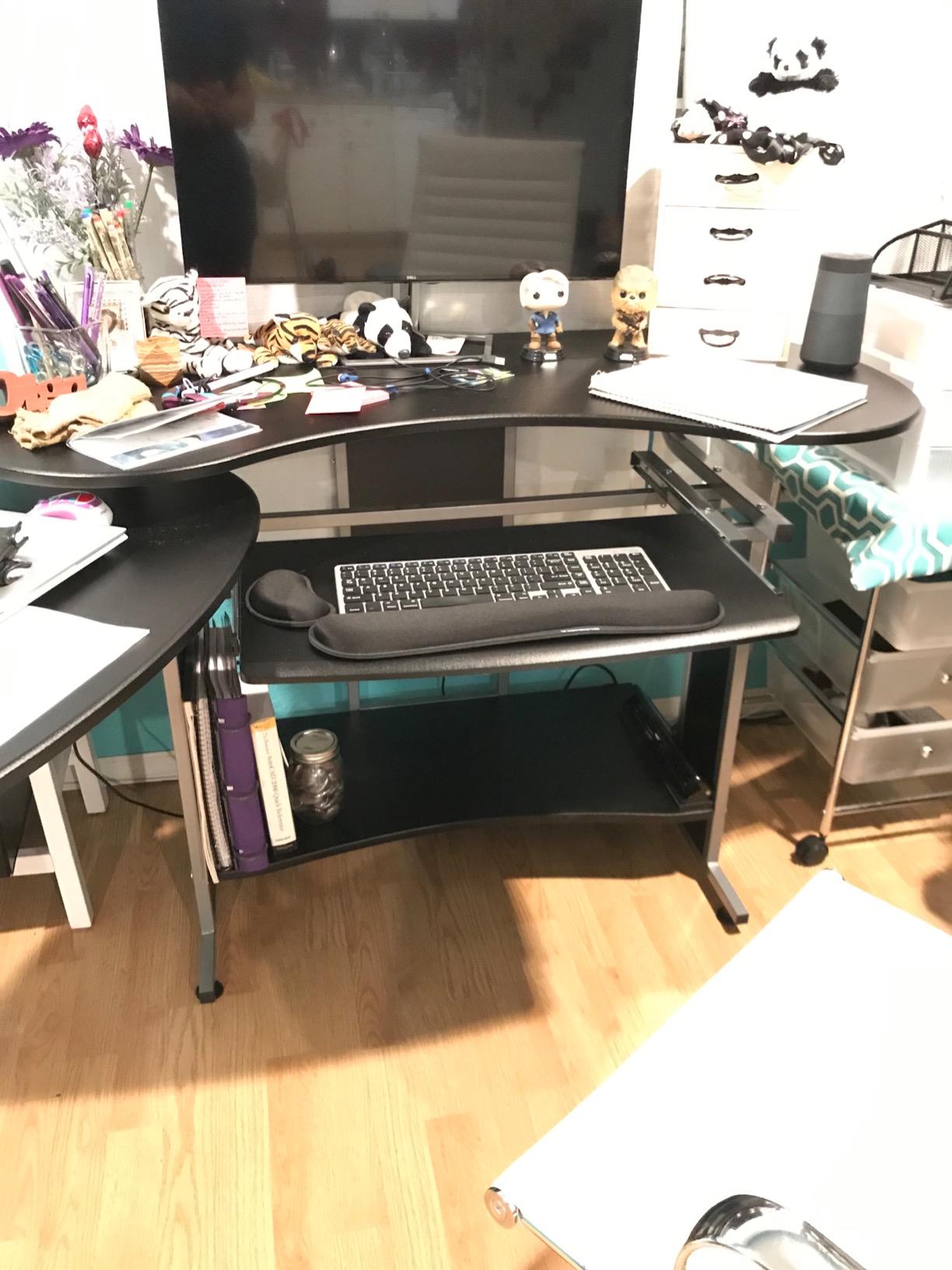 31/mo Finance LShaped Computer Desk, LITTLE TREE Rotating Corner