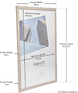 Hampton Frames SORBONE A2 Picture Frame Oak Effect 42x59cm view 6