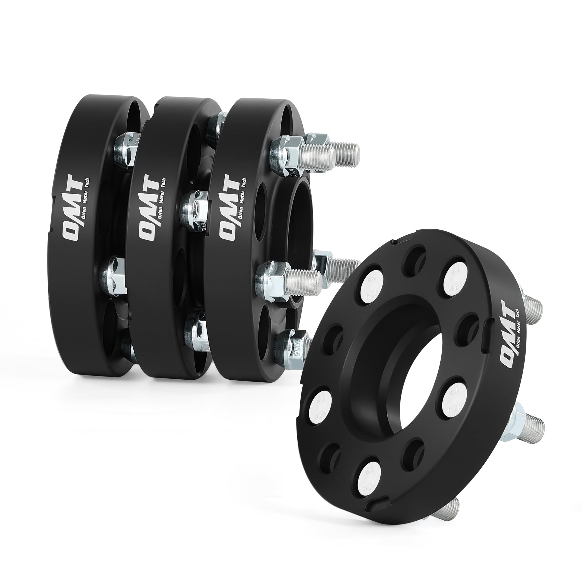 Photo 1 of Orion Motor Tech 5x4.5 Hubcentric Wheel Spacers 1 inch 70.5mm Bore with M14x1.5 Studs Compatible with 2015-2022 Ford Mustang EcoBoost 2020-2022 Explorer, 25mm Hub 5x114.3 Wheel Spacer Kit, Set of 4