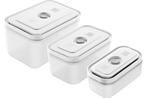 ZWILLING Fresh & Save Vacuum Sealer Large Airtight Food Storage Container, Meal Prep Container, Food Saver, BPA Free, 3-pc