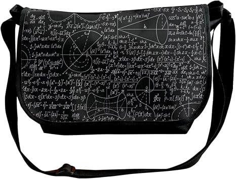 Amazon Co Jp 黒い 数学記号 数式計算式 ショルダーバッグメンズメッセンジャーバッグキャンバスショルダーバッグ A4ファイル軽くてスタイリッシュ大容量用途が広く便利な通勤通学 ホーム キッチン