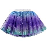Revkokmx Girls Layered Rainbow Tutu Skirt Dance Dress Ruffle Tiered Clubwear