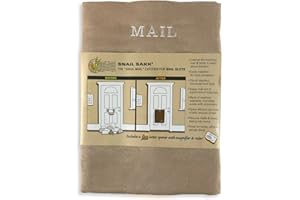 SNAIL SAKK: Mail Catcher for Mail Slots - TAN. No More Mail on The Floor! Reduces drafts, Protects Privacy, and More. No Tools or Screws Needed. for Home, Office, and Garage Doors. (Basket, Bag)